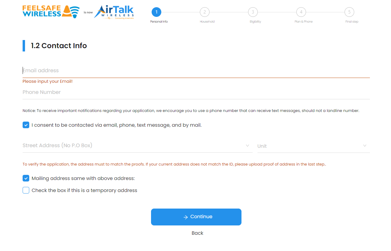 AirTalk Wireless Application How To Apply For The Lifeline And ACP